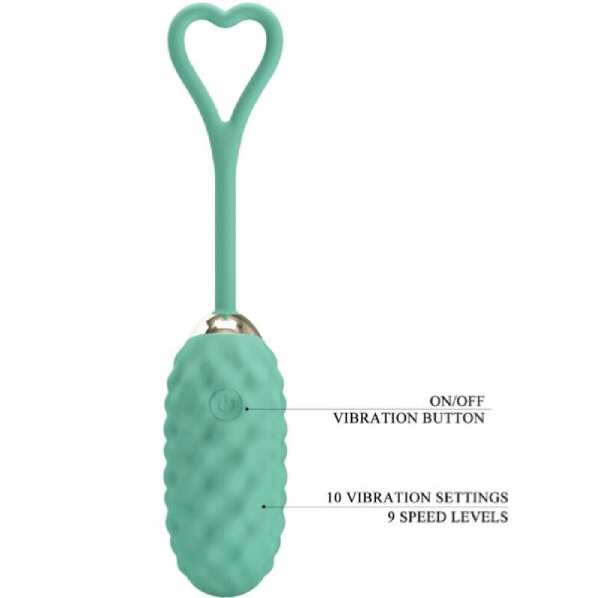 Vivian Remote Control Vibrating Egg - Turquoise Pretty Love