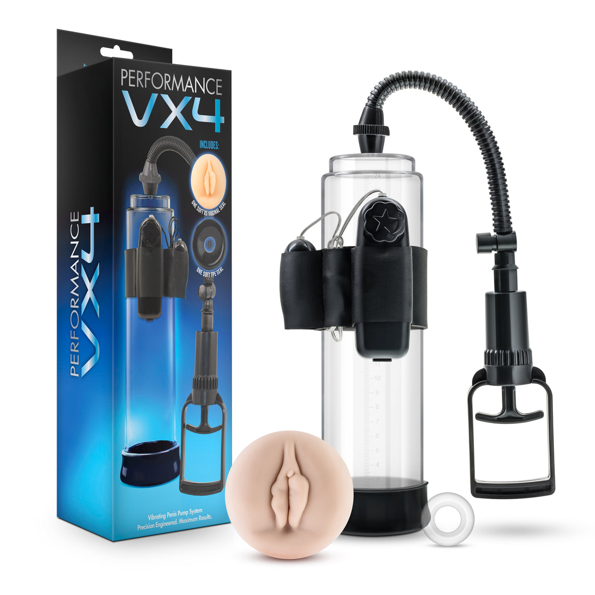 Performance Vx 4 - Male Enhancement Pump System - Clear Blush