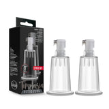 Temptasia  Nipple Pumping Cylinders  Set of 2 (1 Inch Diameter) - Clear Blush