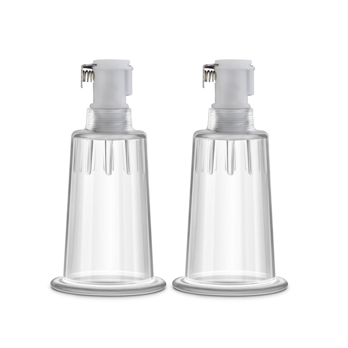 Temptasia  Nipple Pumping Cylinders  Set of 2 (1 Inch Diameter) - Clear Blush