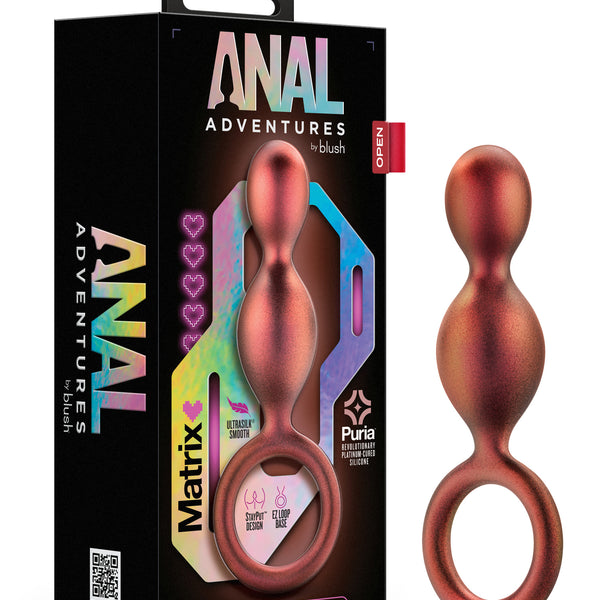 Anal Adventures Matrix - Duo Loop Plug - Copper Blush