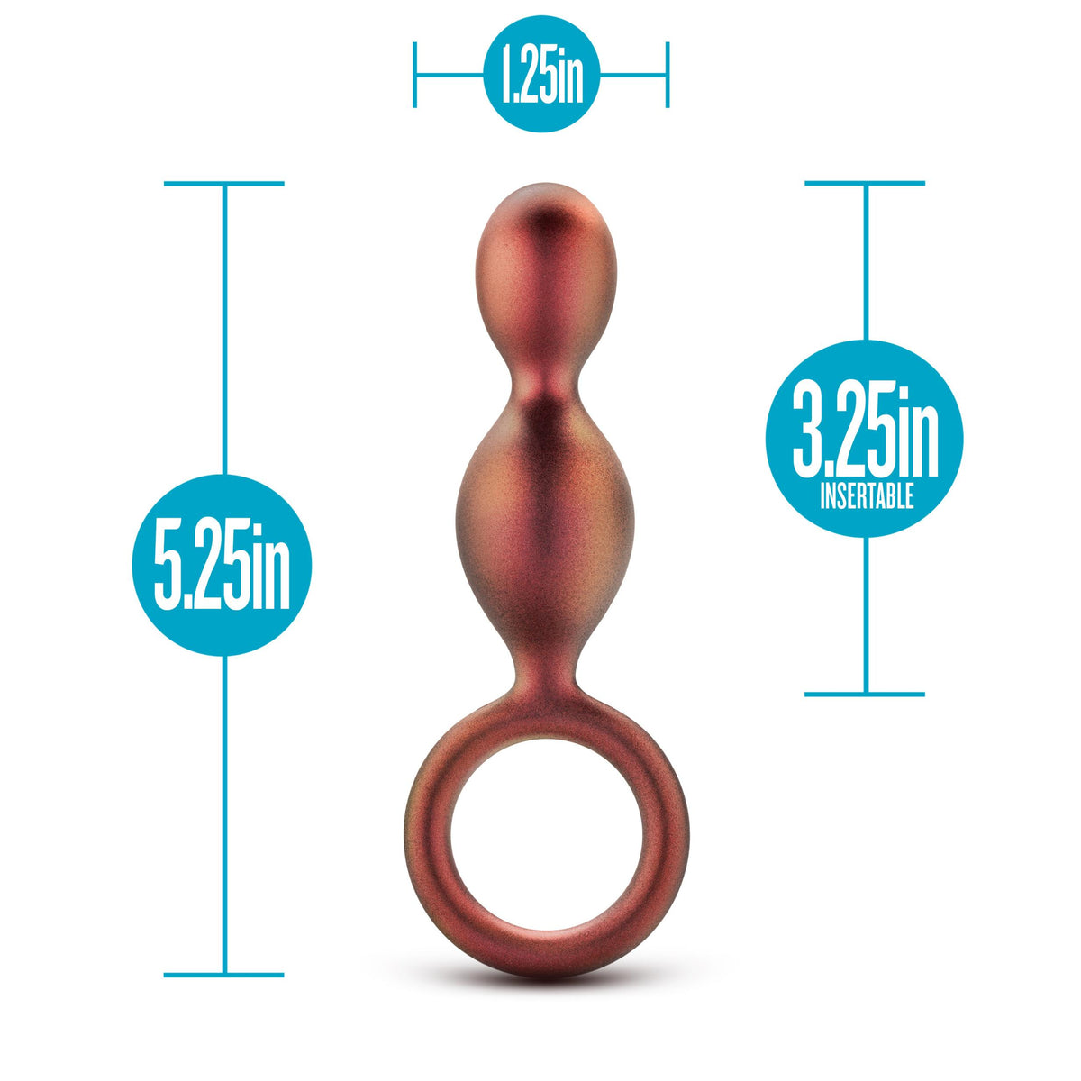 Anal Adventures Matrix - Duo Loop Plug - Copper Blush