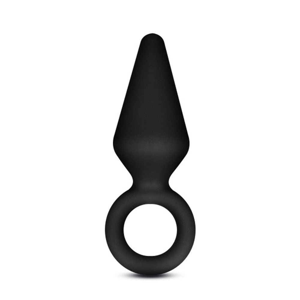 Anal Adventures - Platinum - Silicone Loop Plug - Small - Black Blush