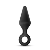 Anal Adventures Platinum - Silicone Loop Plug -  Large - Black Blush