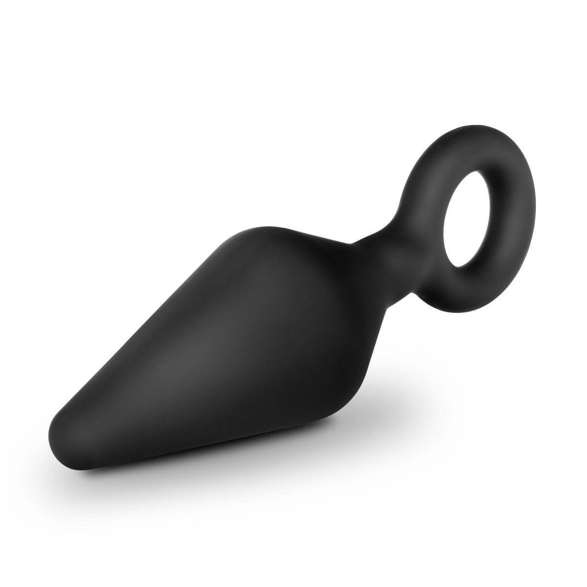 Anal Adventures Platinum - Silicone Loop Plug -  Large - Black Blush