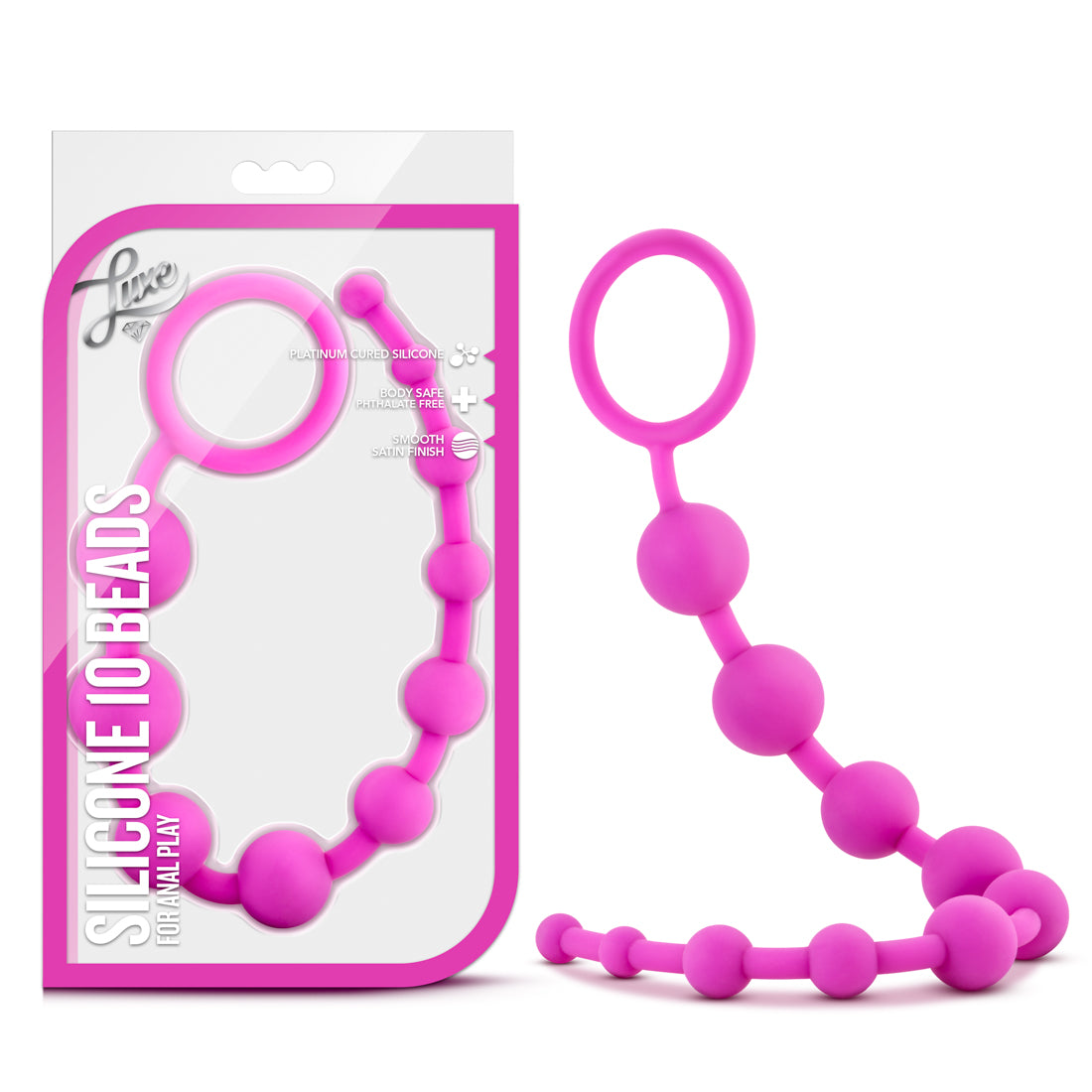 Luxe Silicone 10 Beads - Fuchsia Blush