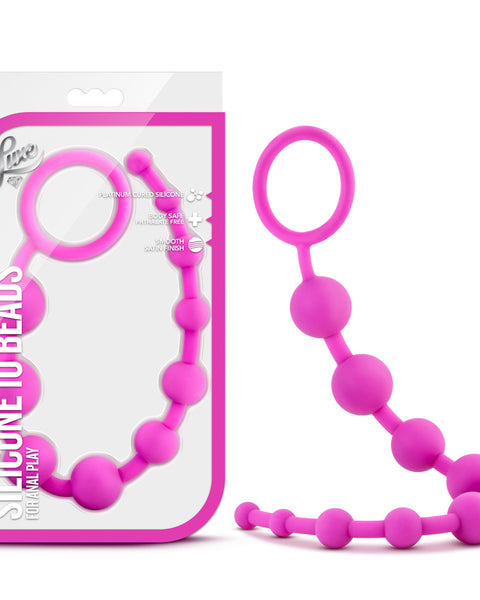 Luxe Silicone 10 Beads - Fuchsia Blush