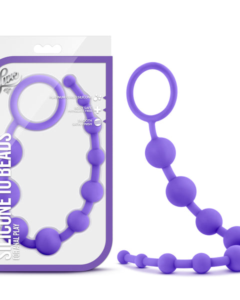 Luxe Silicone 10 Beads - Purple Blush