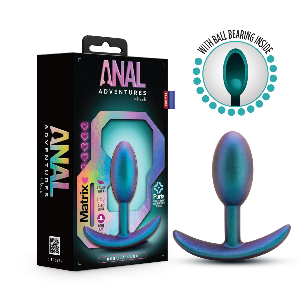 Anal Adventures Matrix - Nebula Plug - Lunar Blue Blush