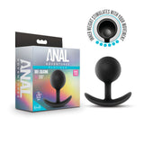 Anal Adventures - Platinum - Silicone Vibra Plug  - Black Blush