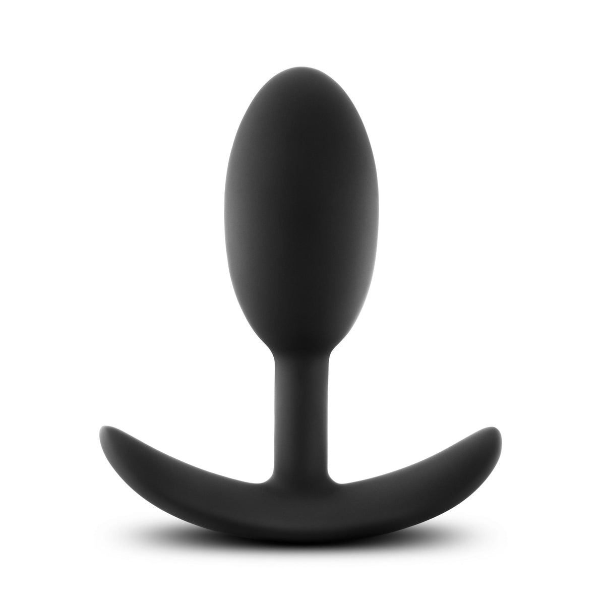 Anal Adventures - Platinum - Silicone Vibra Slim  Plug -Medium - Black Blush