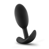 Anal Adventures - Platinum - Silicone Vibra Slim  Plug -Medium - Black Blush