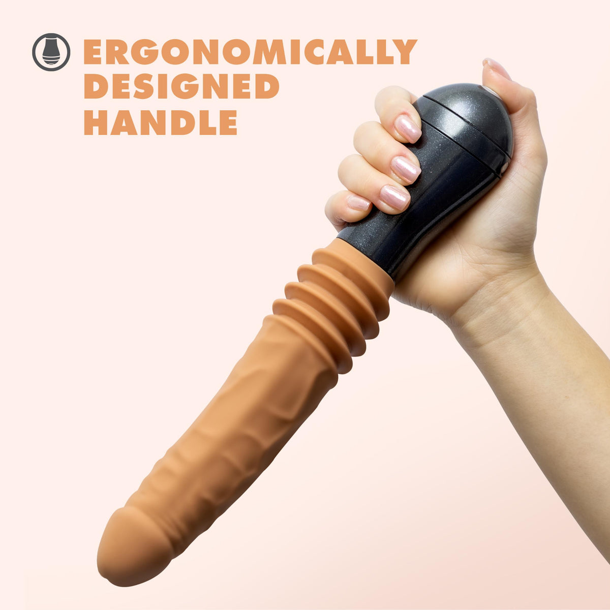 Dr. Skin Silicone - Dr. Arthur - Thrusting  Gyrating Vibrating Dildo - Tan Blush