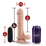 Dr. Skin - Dr. James - 9 Inch Vibrating Cock With  Suction Cup - Vanilla Blush