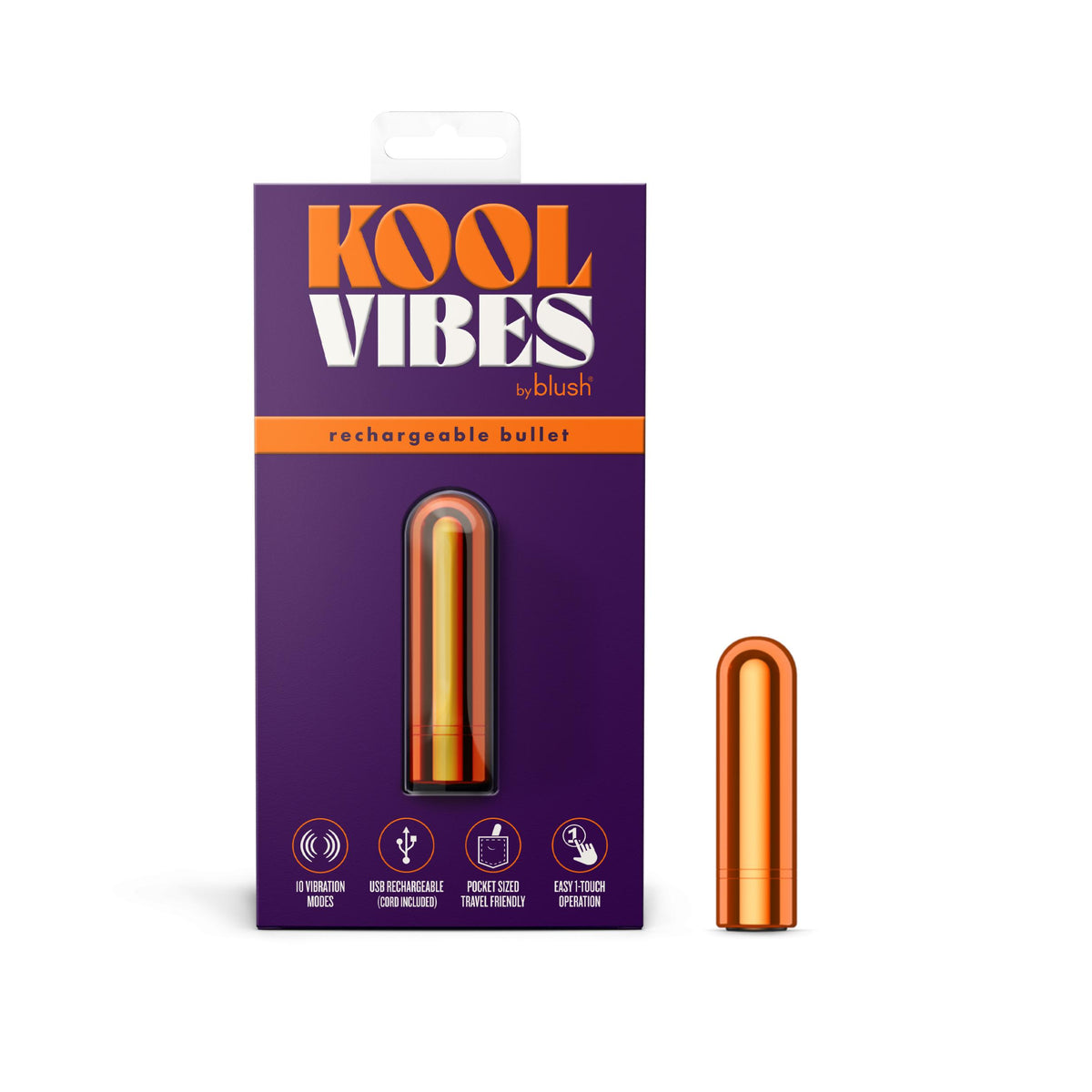 Kool Vibes - Rechargeable Mini Bullet - Tangerine Blush