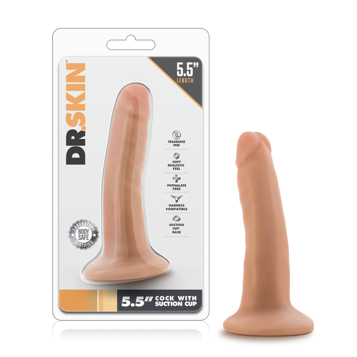 Dr. Skin - 5.5 Inch Cock With Suction Cup - Vanilla Blush