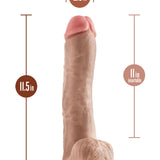 Dr. Skin - Mr. Savage - 11.5 Inch Dildo With Balls - Beige Blush