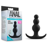 Anal Adventures Platinum - Beaded Plug - Black Blush