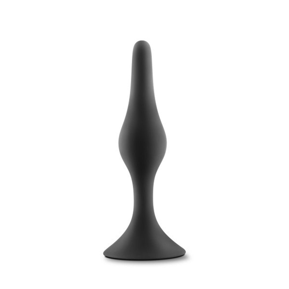 Anal Adventures Platinum - Silicone Beginner Plug  - Small - Black Blush