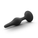 Anal Adventures Platinum - Silicone Beginner Plug  - Small - Black Blush