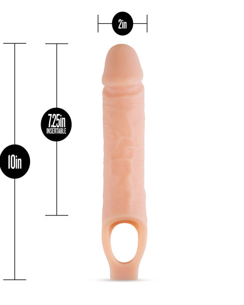 Performance Plus - 10 Inch Silicone Cock Sheath Penis Extender - Vanilla Blush