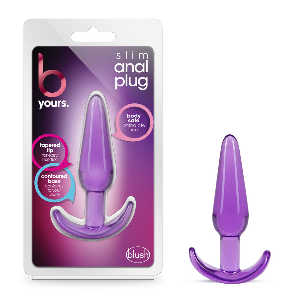 B Yours - Slim Anal Plug - Purple Blush