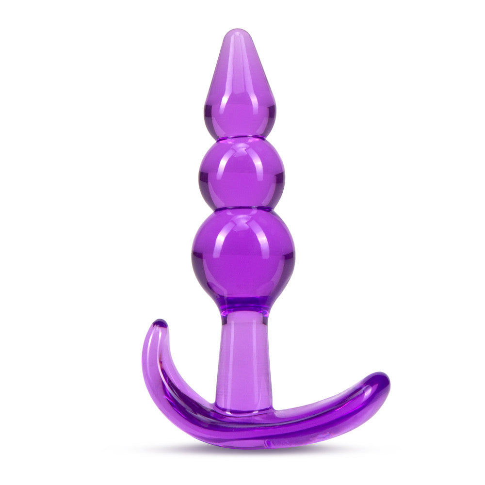 B Yours - Triple Bead Anal Plug - Purple Blush