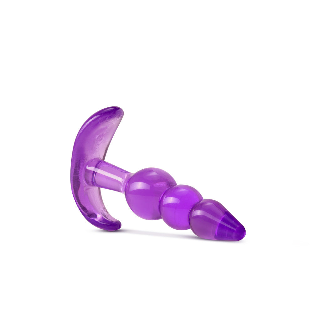 B Yours - Triple Bead Anal Plug - Purple Blush