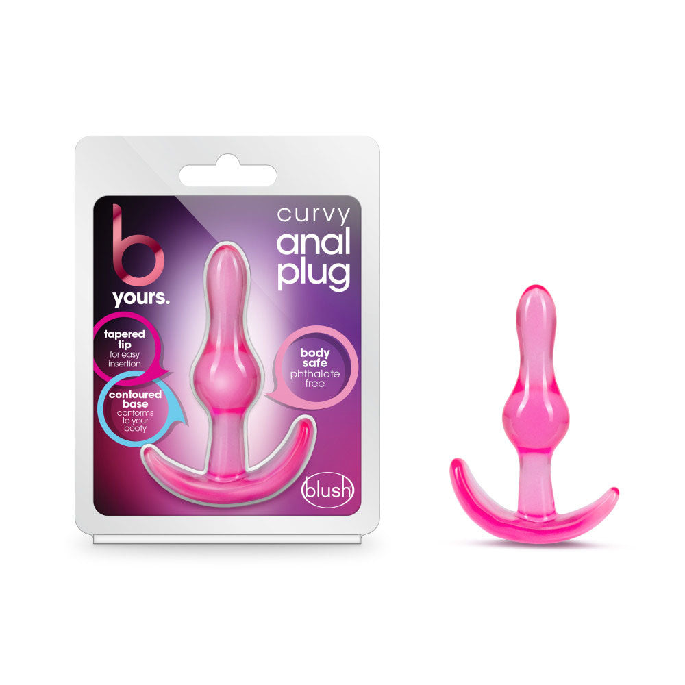 B Yours - Curvy Anal Plug - Pink Blush