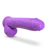 Neo Elite - 11 Inch Silicone Dual Density Cock With Balls - Neon Purple Blush