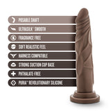 Dr. Skin Silicone - Dr. Carter - 7 Inch Dong With  Suction Cup - Chocolate Blush