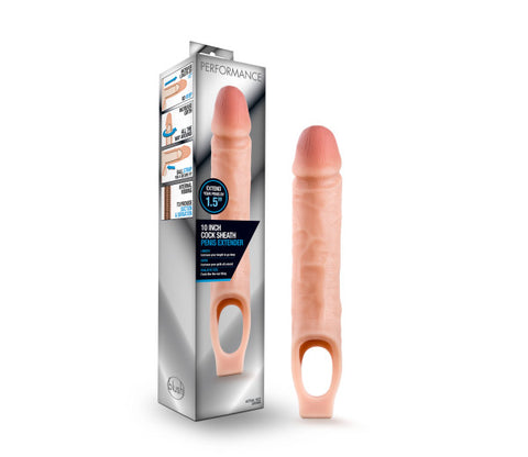 Performance - 10 Inch Cock Sheath Penis Extender - Vanilla Blush