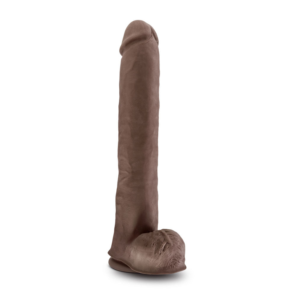 Au Naturel - Daddy - 14 Inch Sensa Feel Dual  Density Dildo - Chocolate Blush