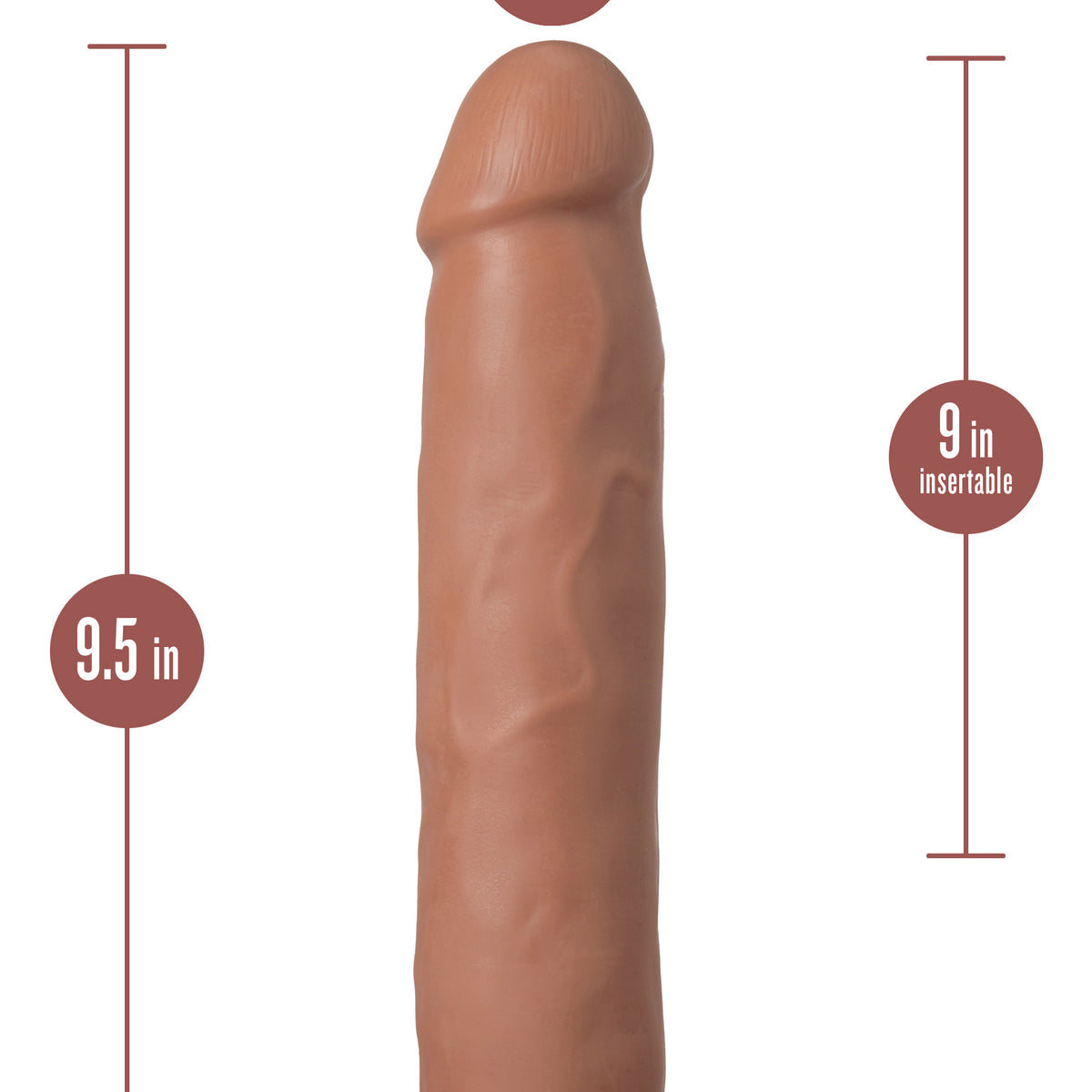 Au Naturel - Carlos - 9 Inch Dong - Mocha Mocha Blush