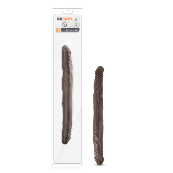 Dr. Skin - 14 Inch Double Dildo - Chocolate Blush