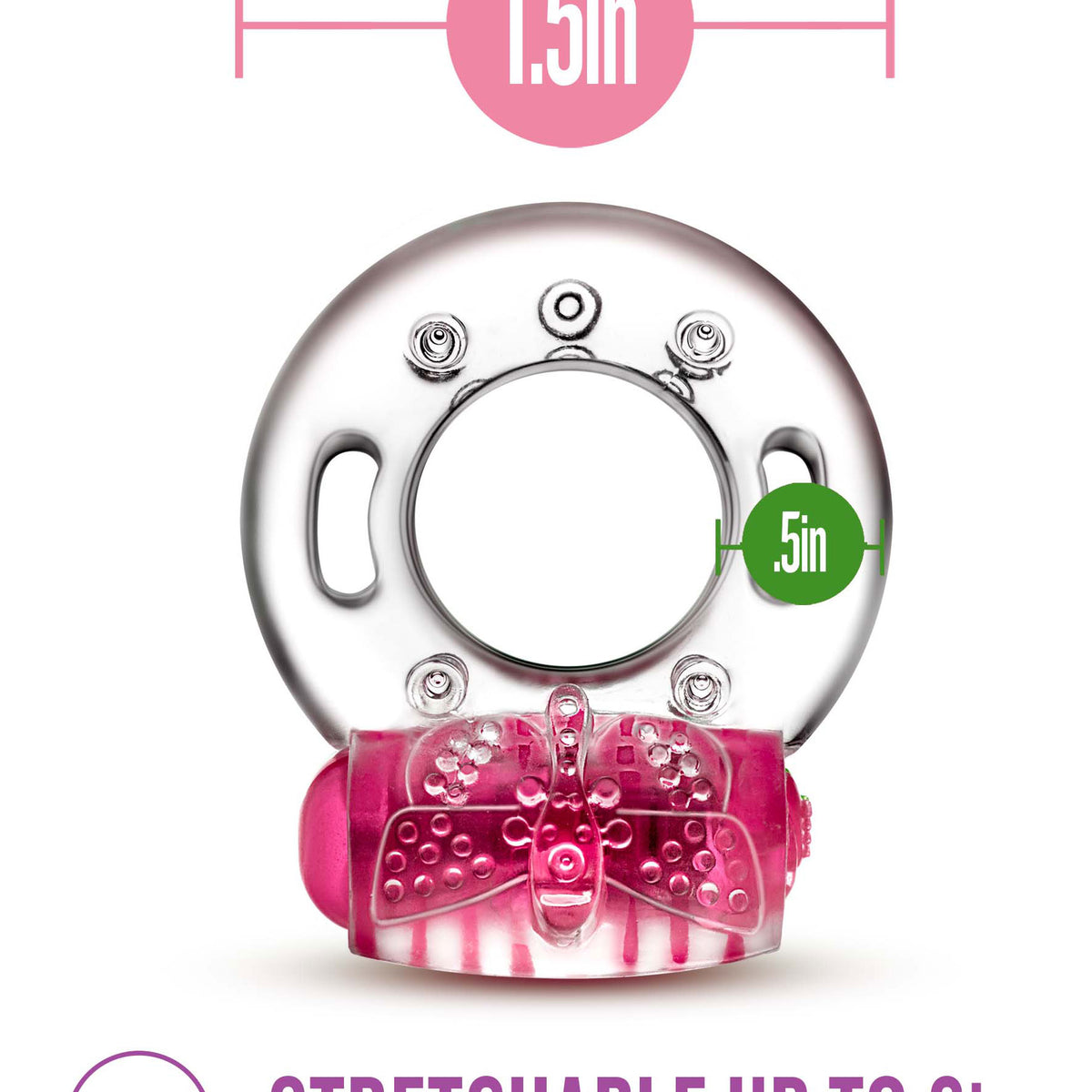 Play With Me - Arouser Vibrating C-Ring - Pink Blush