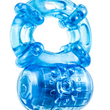 Stay Hard Reusable 5 Function Vibrating Cock Ring - Blue Blush