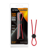 Stay Hard - Silicone Loop Cock Ring - Red Blush