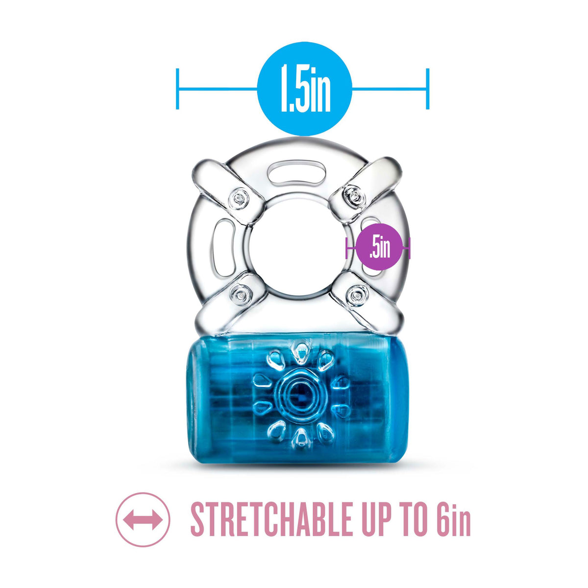 Play With Me - Pleaser Rechargeable C-Ring - Blue Blush