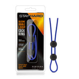 Stay Hard - Silicone Double Loop Cock Ring - Blue Blush