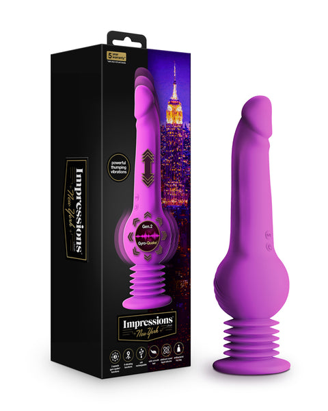 Impressions - New York - Gyro-Quake Dildo - Purple Blush