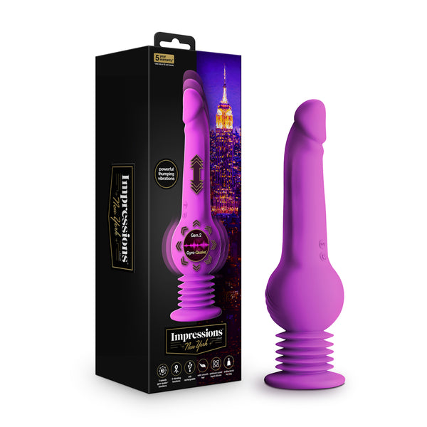 Impressions - New York - Gyro-Quake Dildo - Purple Blush