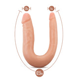 Dr. Skin Silicone - Dr. Double - 12 Inch Double  Dong - Vanilla Blush