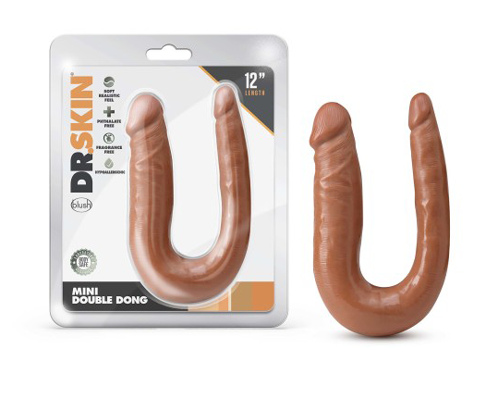 Dr. Skin Mini Double Dong - Mocha Blush