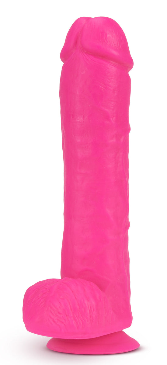 Neo - 11 Inch Dual Density Dildo - Neon Pink Blush