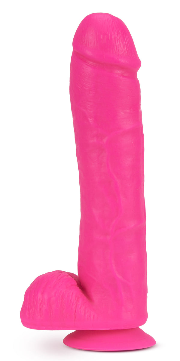 Neo - 11 Inch Dual Density Dildo - Neon Pink Blush