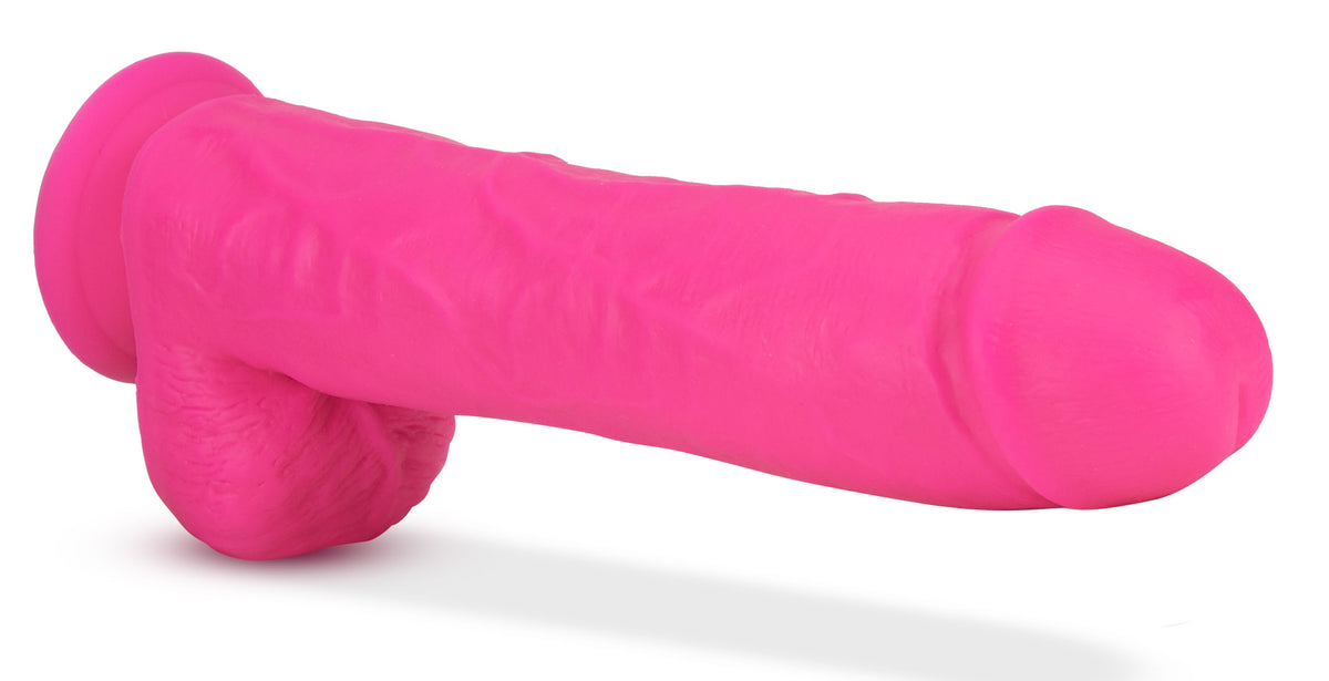 Neo - 11 Inch Dual Density Dildo - Neon Pink Blush