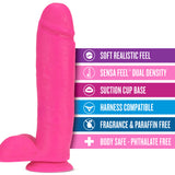 Neo - 11 Inch Dual Density Dildo - Neon Pink Blush