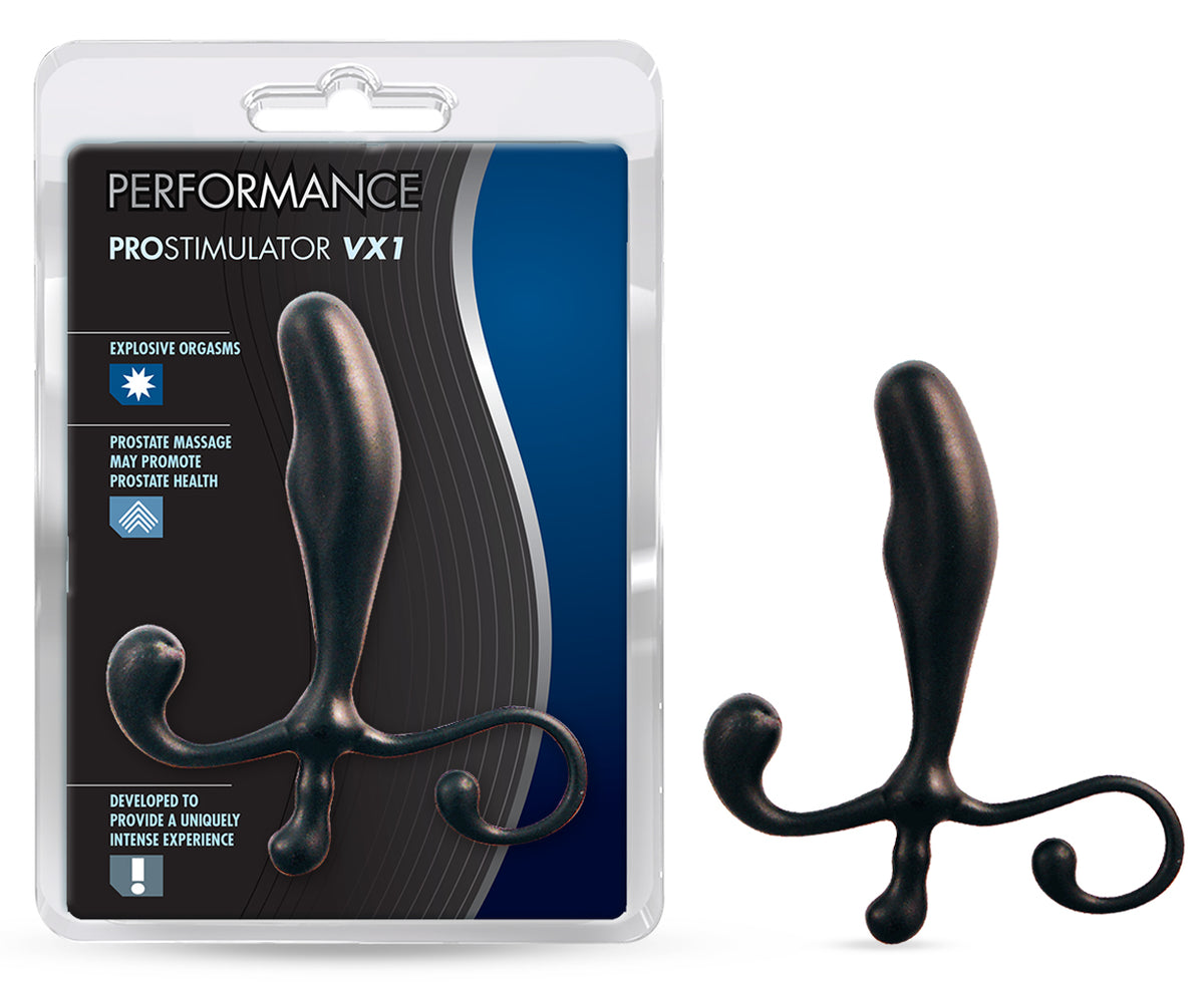 Vx1 Prostimulator Prostate Massager - Black Blush