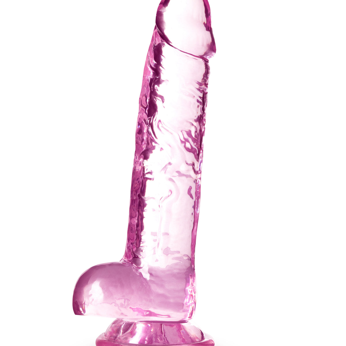 Naturally Yours - 7 Inch Crystalline Dildo - Rose Blush